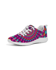 Womens Sneakers - Purple Kaleidoscope Style Canvas Sports Shoes / - Horizon Bliss