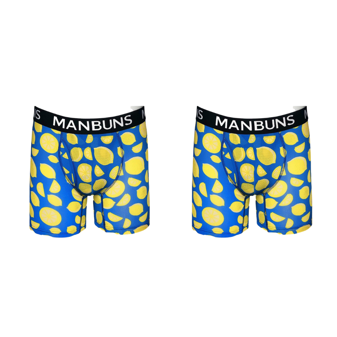 Men's Lemon Boxer Brief Underwear | 2 Pack - Horizon Bliss