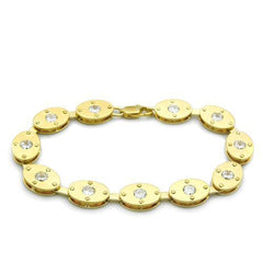 LO2018 Matte Gold & Gold Brass Bracelet with AAA - Horizon Bliss