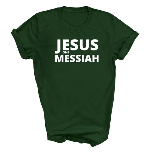 Mens Unisex T-shirt Graphic Black S-5xl, Jesus One Messiah - Horizon Bliss