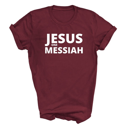 Mens Unisex T-shirt Graphic Black S-5xl, Jesus One Messiah - Horizon Bliss