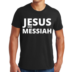 Mens Unisex T-shirt Graphic Black S-5xl, Jesus One Messiah - Horizon Bliss