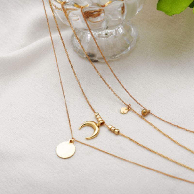 Four Layer Golden Necklace - Horizon Bliss