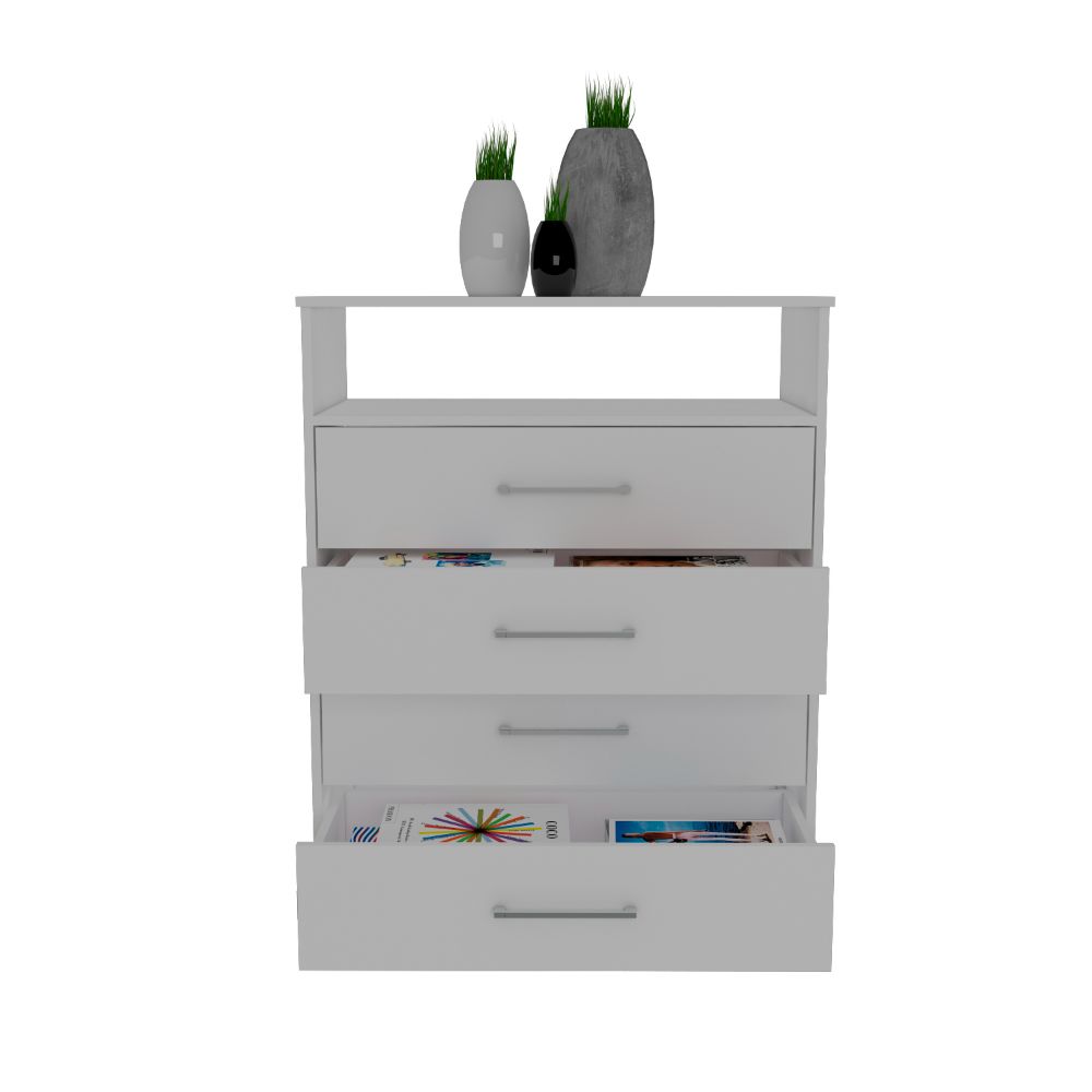 Dresser Atlanta, Four Drawers, White Finish - Horizon Bliss