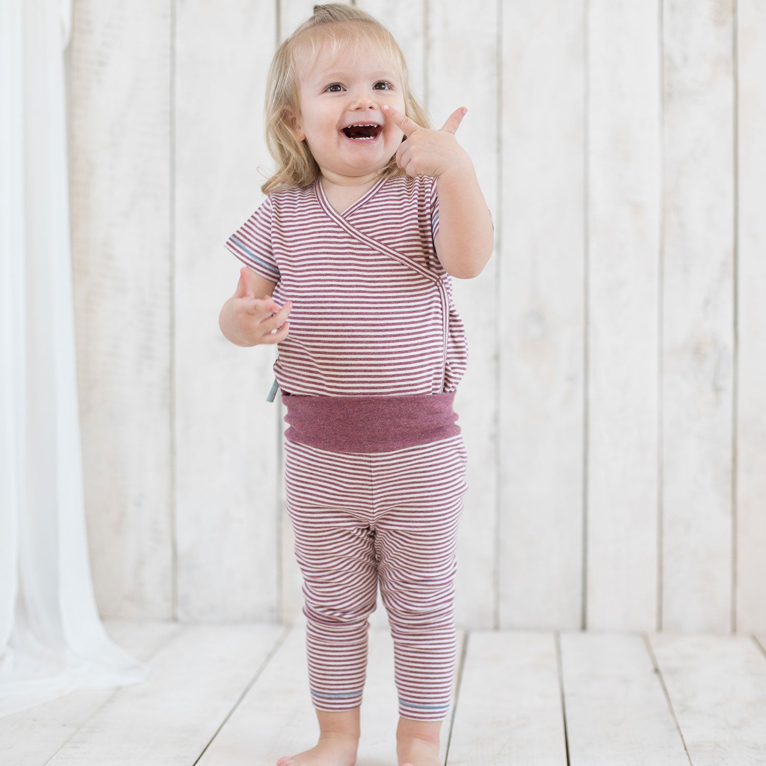 OrganicEra Organic Baby Legging, Striped - Horizon Bliss