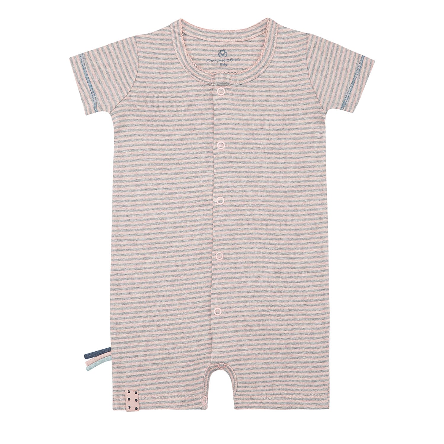 OrganicEra Organic Romper, Striped - Horizon Bliss