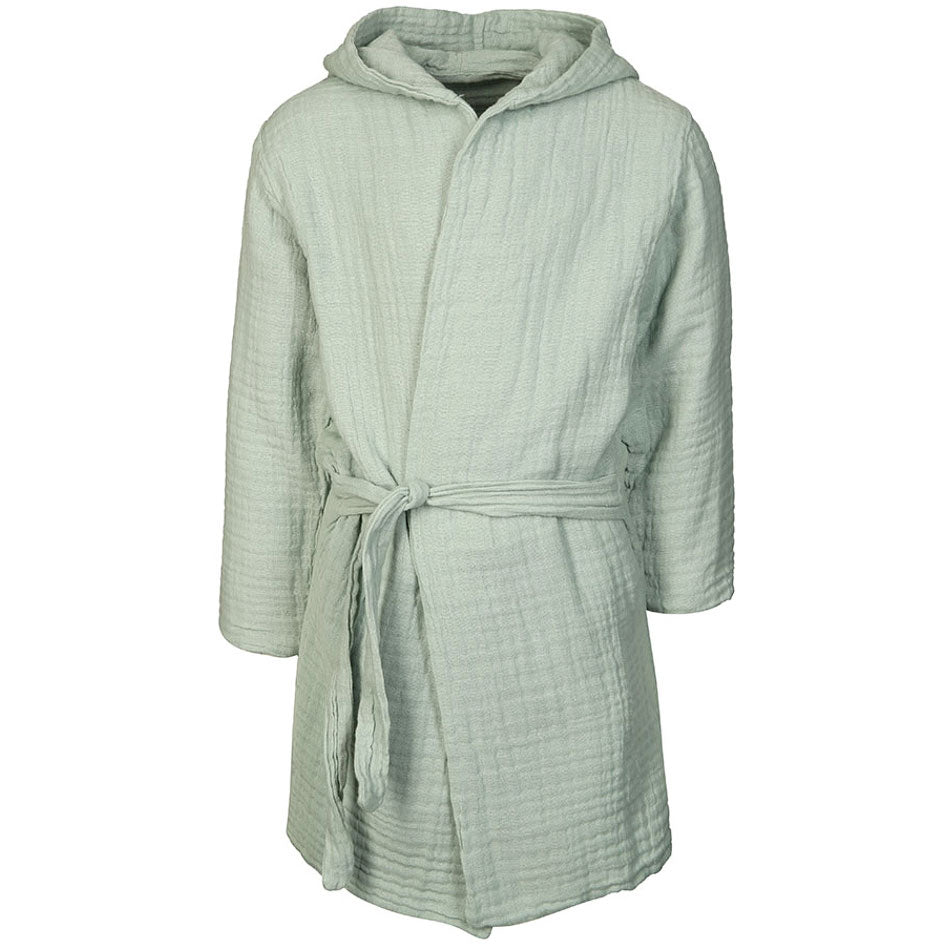 OrganicEra Muslin Bathrobe,Aqua - Horizon Bliss