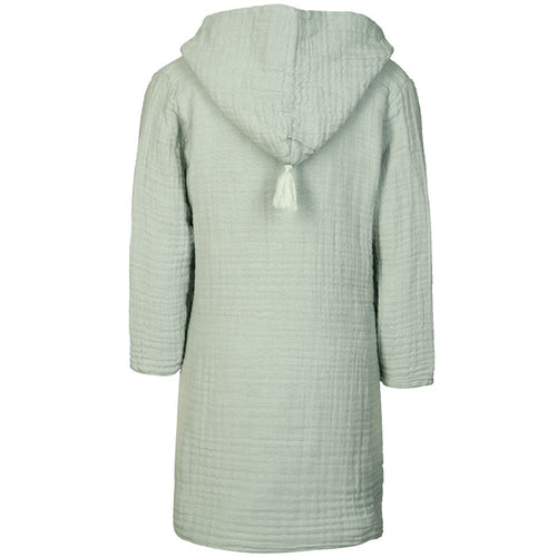 OrganicEra Muslin Bathrobe,Aqua - Horizon Bliss