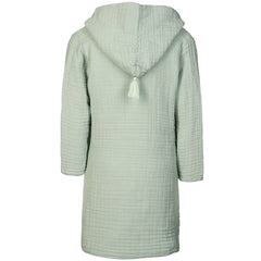 OrganicEra Muslin Bathrobe,Aqua - Horizon Bliss