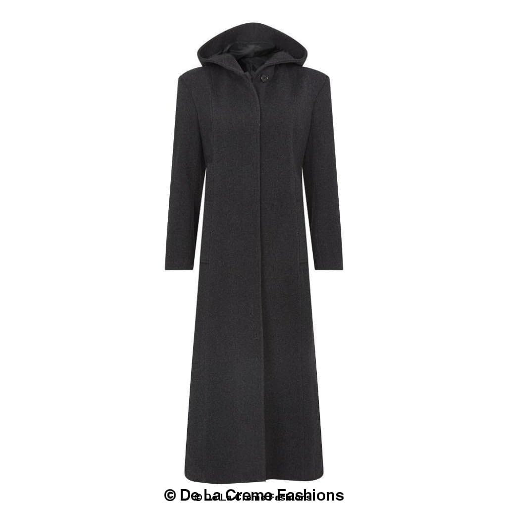 Oversized Wool Blend Hooded Long Coat (1716) - Horizon Bliss