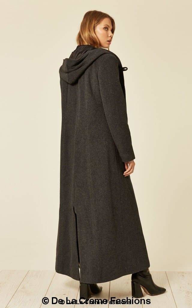 Oversized Wool Blend Hooded Long Coat (1716) - Horizon Bliss