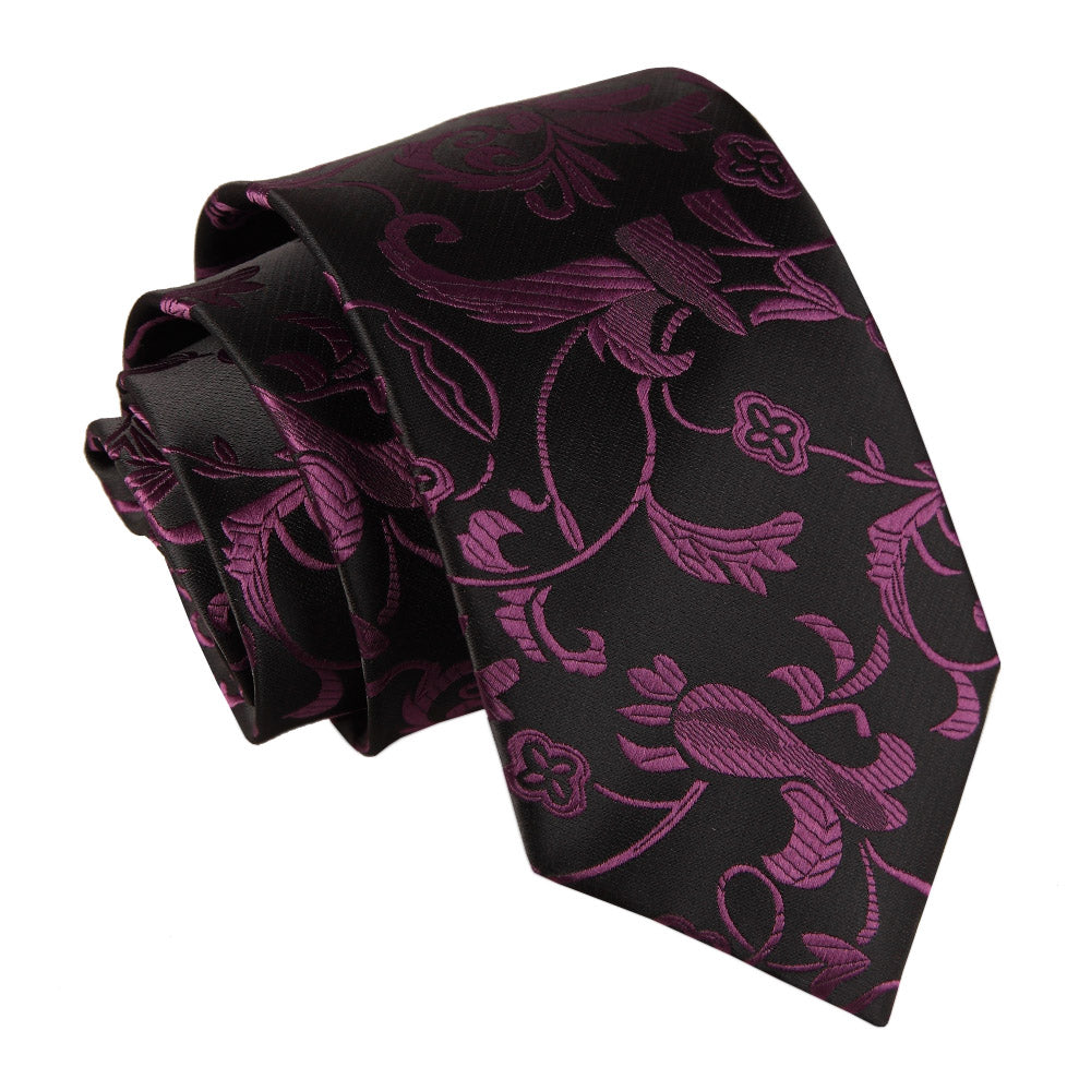 Passion Classic Tie - Black & Purple