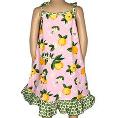 AnnLoren Big Little Girls Pretty as a Peach Pink Spaghetti Strap Dress - Horizon Bliss