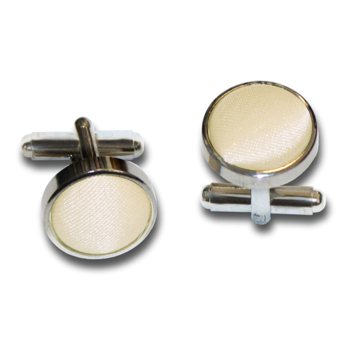 Plain Satin Cufflinks - Champagne