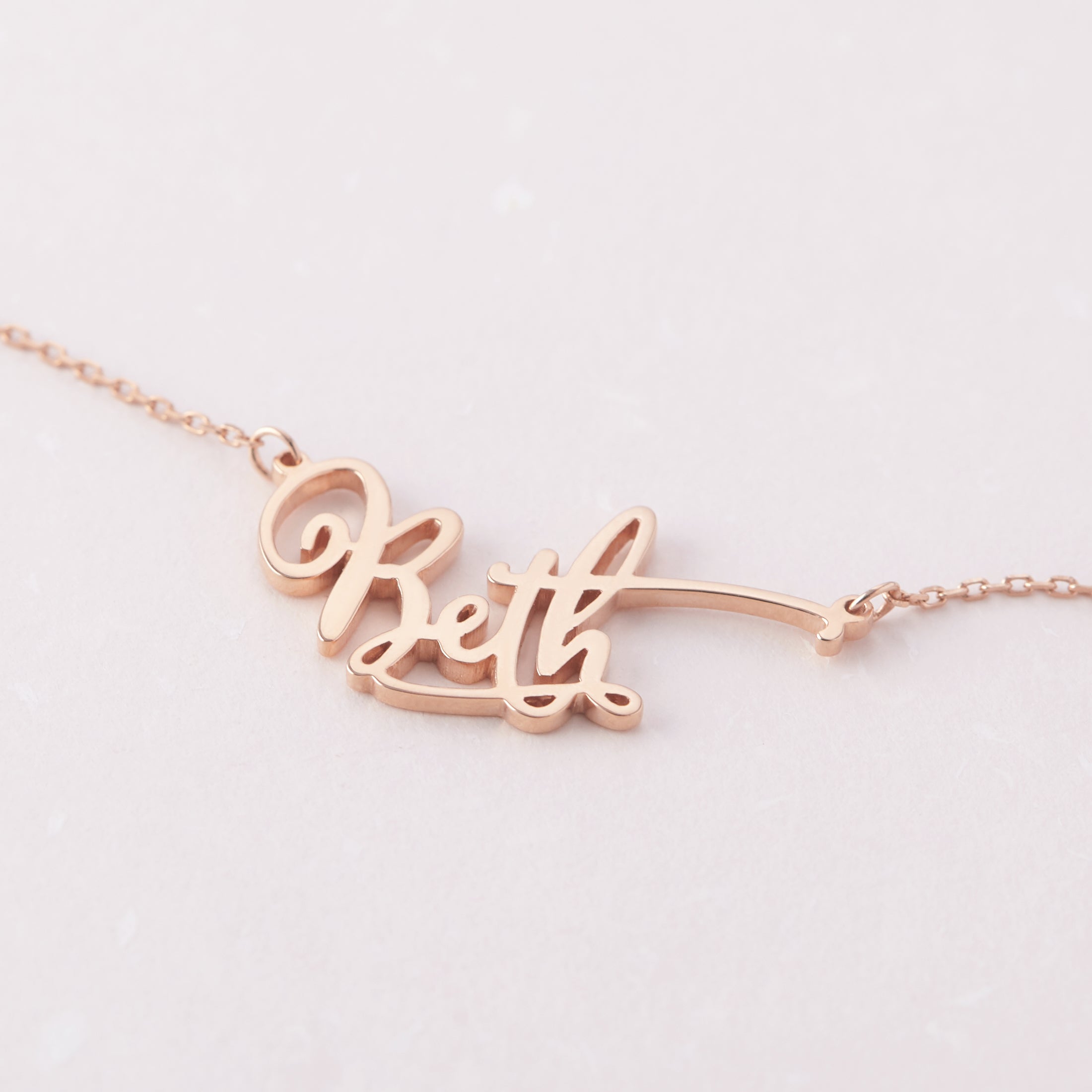 Teen Girls Necklace, Tween Girl Jewelry, Gold Nameplate Necklace - Horizon Bliss