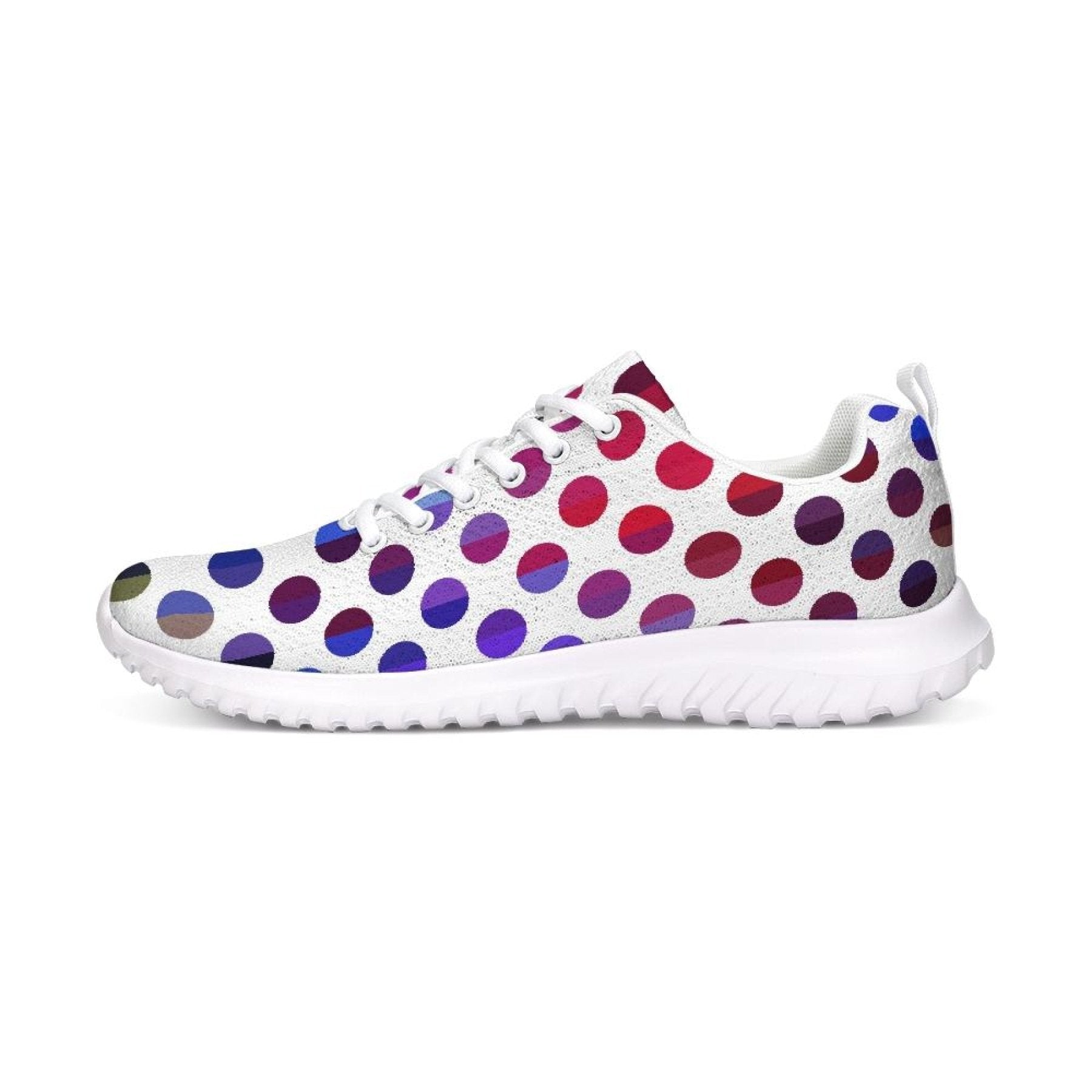 Womens Sneakers - Multicolor Polka Dot Canvas Sports Shoes / Running - Horizon Bliss