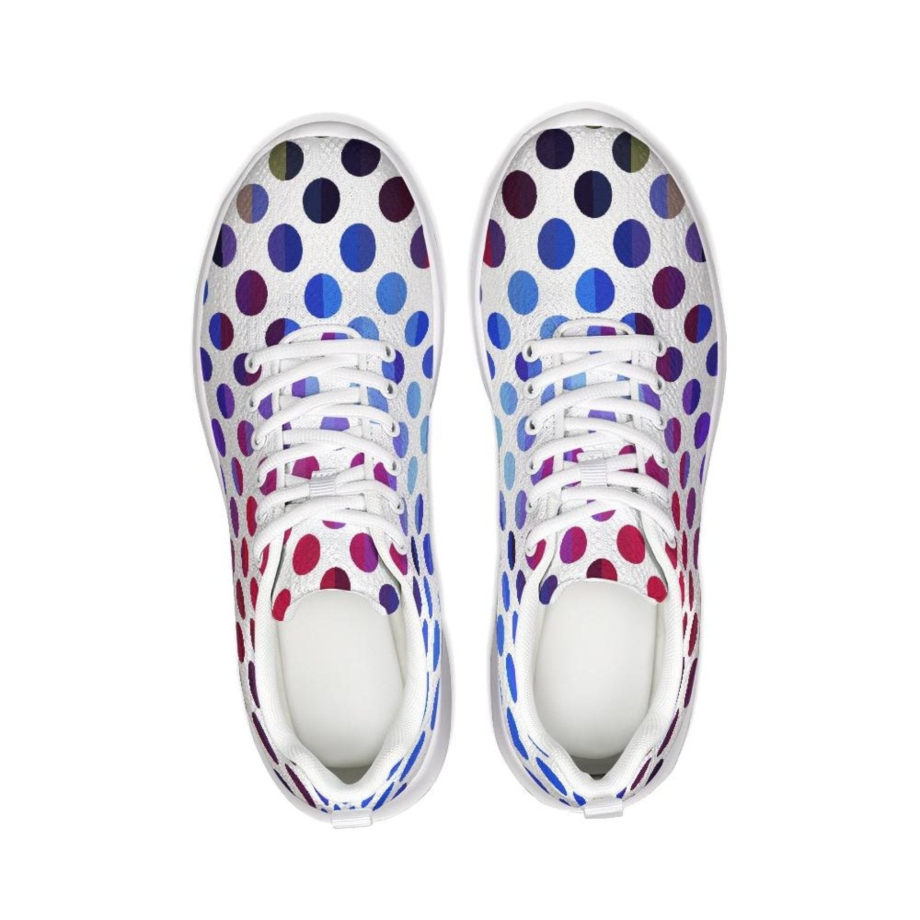 Womens Sneakers - Multicolor Polka Dot Canvas Sports Shoes / Running - Horizon Bliss