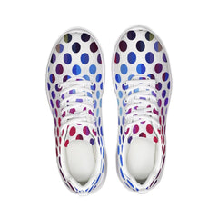 Womens Sneakers - Multicolor Polka Dot Canvas Sports Shoes / Running - Horizon Bliss