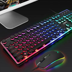 Dragon LED Backlight Gaming USB Wired Keyboard Mouse Set - Horizon Bliss