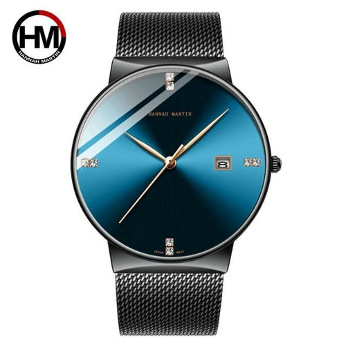 Men Watches Fashion Quartz Watch Casual Steel Mesh Steel Waterproof - Horizon Bliss