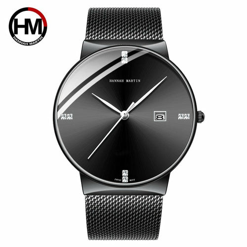 Men Watches Fashion Quartz Watch Casual Steel Mesh Steel Waterproof - Horizon Bliss