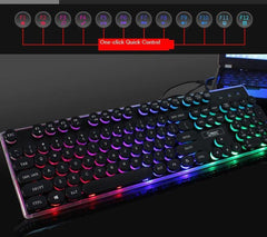 Dragon LED Backlight Gaming USB Wired Keyboard Mouse Set - Horizon Bliss