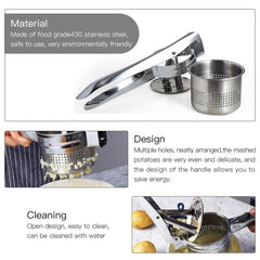 Premium Stainless Steel Potato and Food Presser