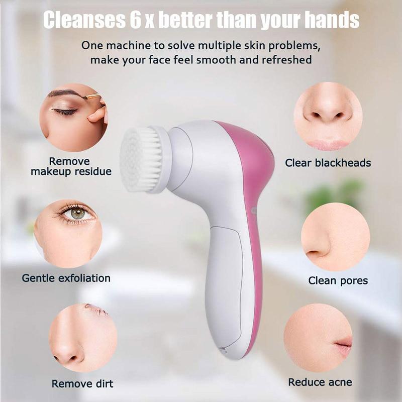 5 in 1 Face Massage Cleansing Brush Set - Horizon Bliss