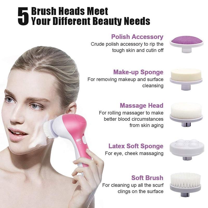 5 in 1 Face Massage Cleansing Brush Set - Horizon Bliss