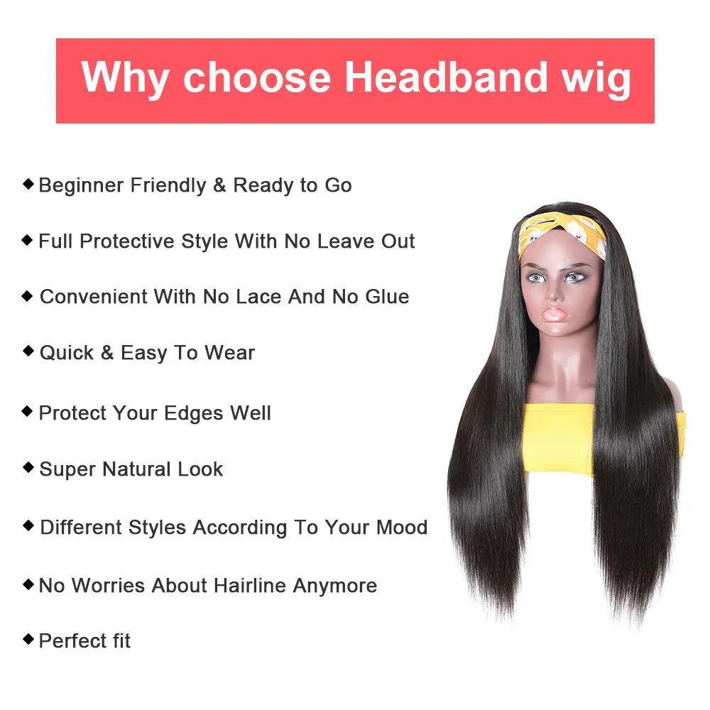 U Part Wig Straight Hair Human Hair Wigs For Black Women Brazilian - Horizon Bliss