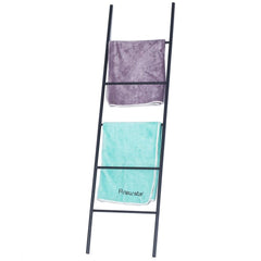 Rustic Decorative Metal Leaning Ladder Rack - Towel Drying and Display