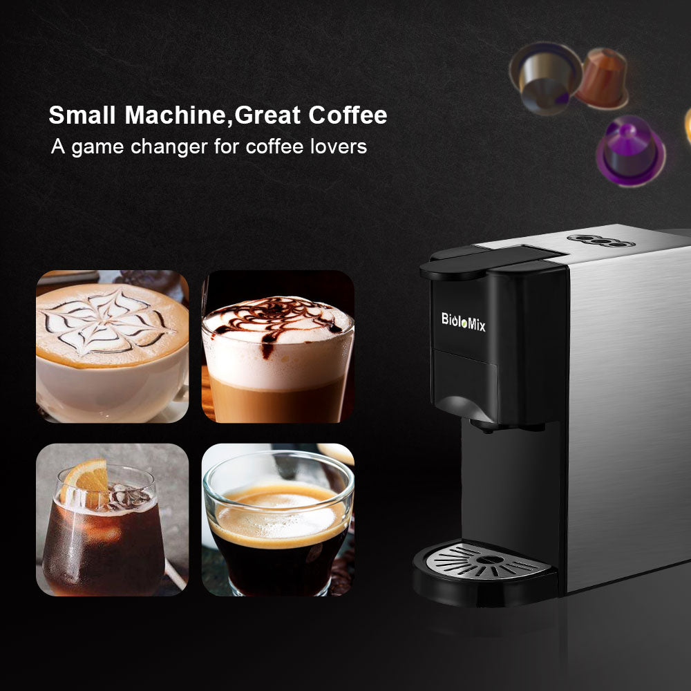 3 in 1 Espresso Coffee Machine 19Bar 1450W Multiple Capsule Coffee - Horizon Bliss