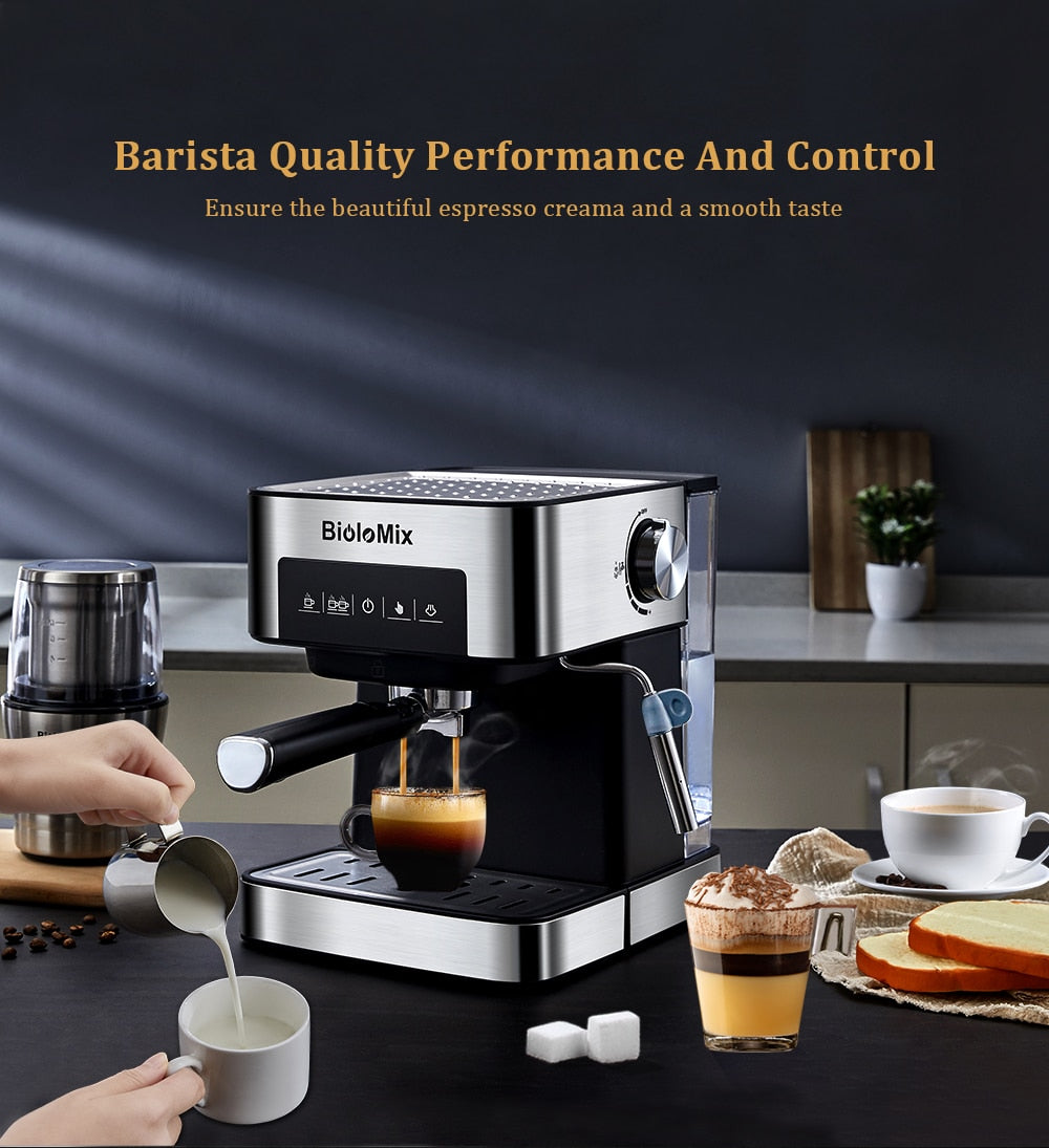 20 Bar Italian Type Espresso Coffee Maker Machine with Milk Frother - Horizon Bliss