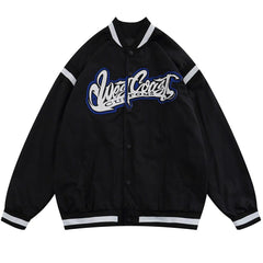 Jacket Men Embroidery Patch Color Block Print Baseball Jacket Coat Men - Horizon Bliss