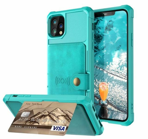 360 Protection Magnetic Leather Wallet Armor Case for iPhone - Horizon Bliss