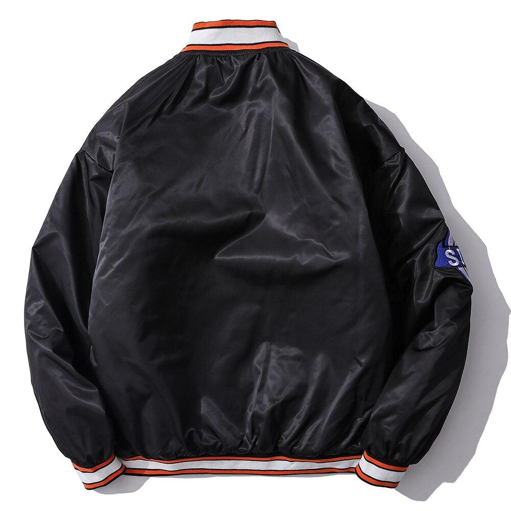 Baseball Jacket Men Letter Embroidery Patch Bomber Coats Autumn - Horizon Bliss