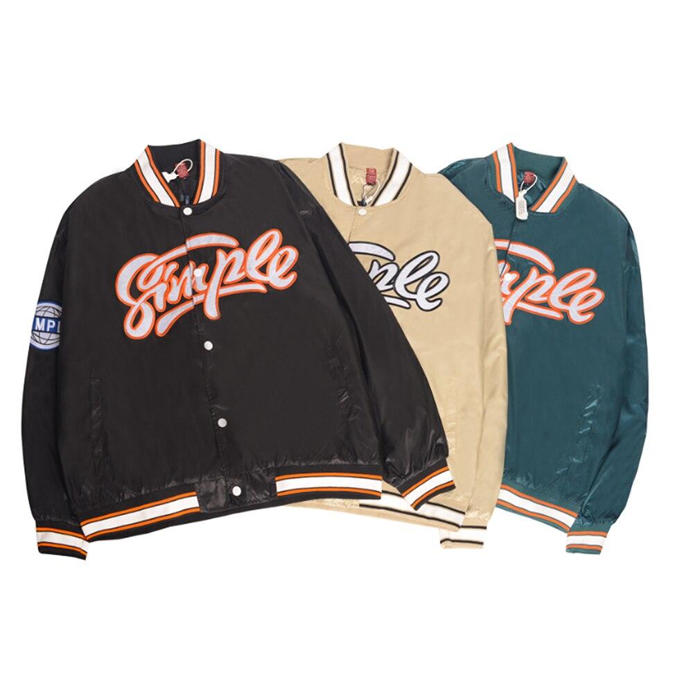 Baseball Jacket Men Letter Embroidery Patch Bomber Coats Autumn - Horizon Bliss