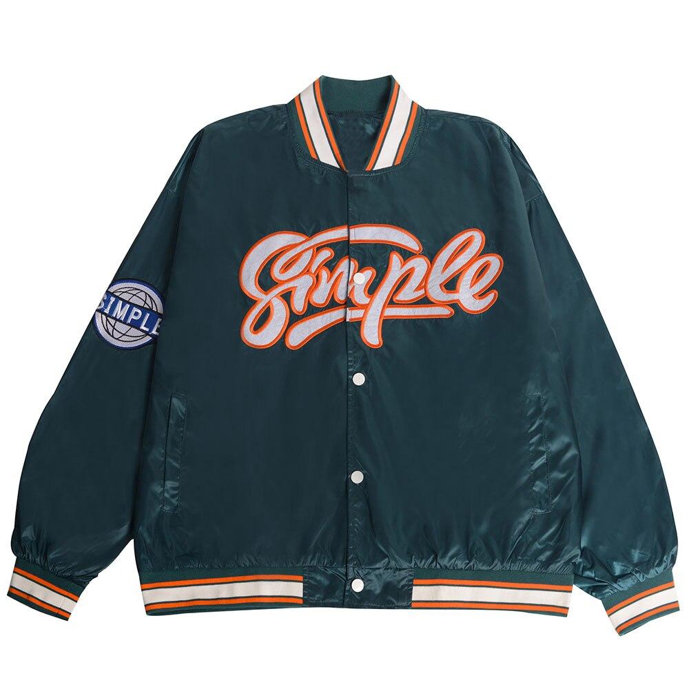 Baseball Jacket Men Letter Embroidery Patch Bomber Coats Autumn - Horizon Bliss