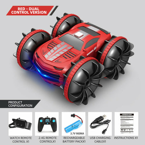 2.4GHz Dual Control Waterproof 4WD All Terrain RC Stunt Car