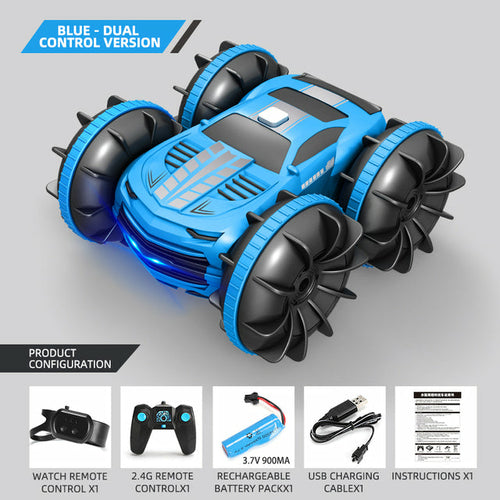 2.4GHz Dual Control Waterproof 4WD All Terrain RC Stunt Car