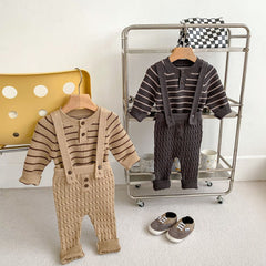 Arrival Autumn Baby Kids Unisex Long Sleeves Striped Knitted Sweater