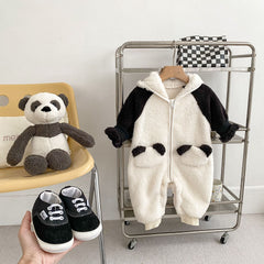 Autumn and Winter New Arrival Baby Unisex Simple Panda Pattern Long