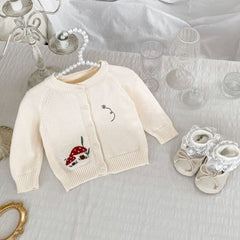 Autumn New Arrival Baby Kids Unisex Comfortable Mushrooms Embroiedery