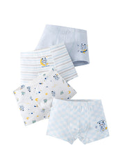 Boys’ Cartoon Printed Boxer Shorts Breathable Underwear Set