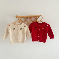 Autumn New Arrival Baby Kids Girls Comfortable Flowers Embroiedery