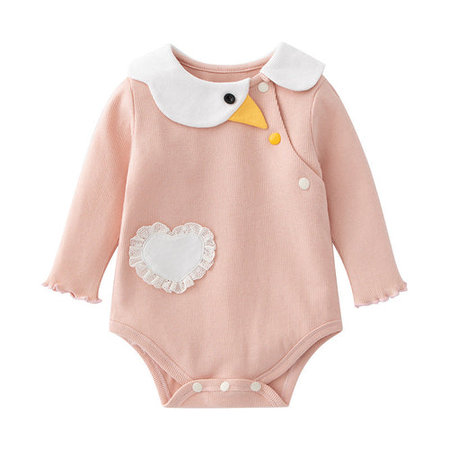 Baby Girl Cartoon Shape Long Sleeve Cute Onesies Bodysuit