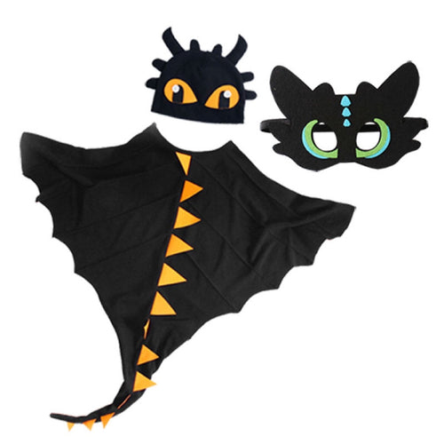 Halloween Dinosaur Cloak Hats Mask Cosplay Costume Sets