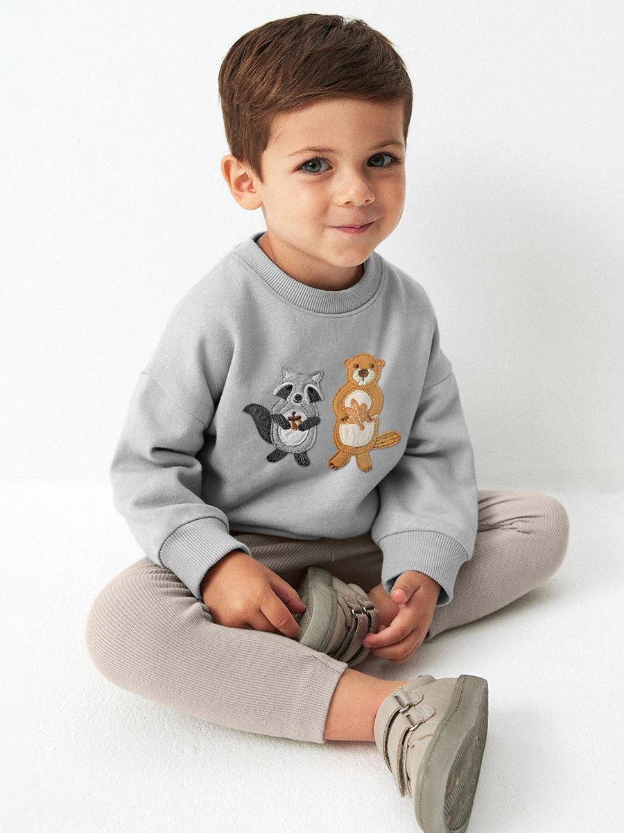 Arrival Spring And Autumn Boys Casual Appliqué Embroidery Animals