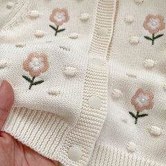 Autumn New Arrival Baby Kids Girls Comfortable Flowers Embroiedery and