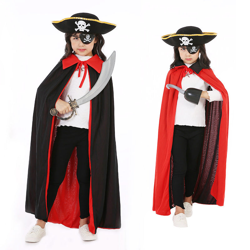 Halloween Pirate Cape Hats 3-Piece Sets Ghost Festival Cosplay